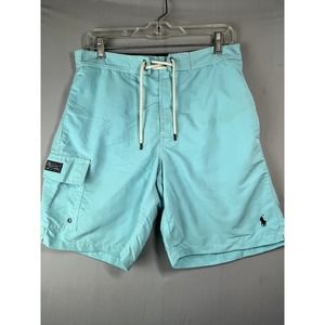 Polo Ralph Lauren Kailua 8.5" inseam blue swim trunks, size S